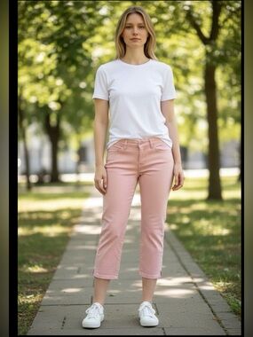 Pilcro And The Letterpress Anthropologie Womens Skinny Jeans Pink Size 31 Stet